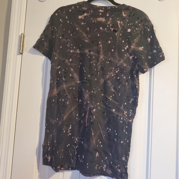 LONG FIT DISTRESSED BAND TEE - Picture 4 of 4